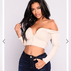 Fashion Nova cropped long sleeve